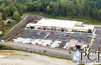 Pervious Concrete Safeway Aerial