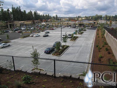 Pervious Concrete Safeway Parking Lot