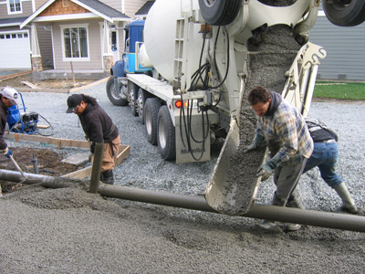 Pervious Concrete Pour